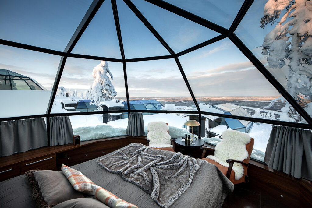 hotel levin iglut superior igloo quarto forn finlândia