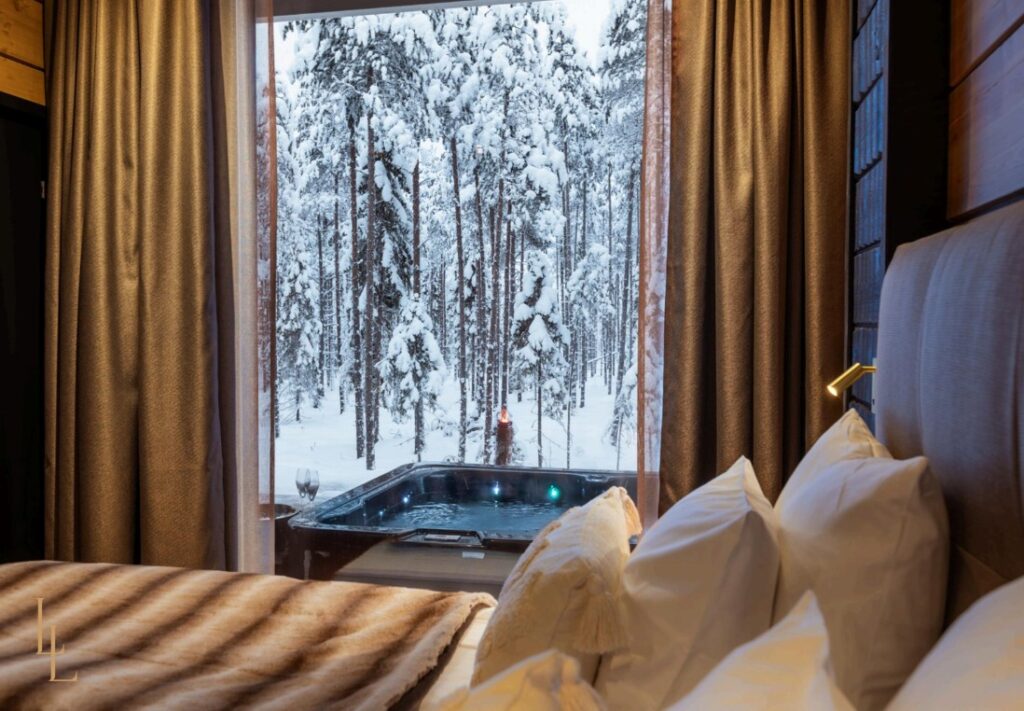 quarto na vila privativa arctic cloud lapland luxury forn