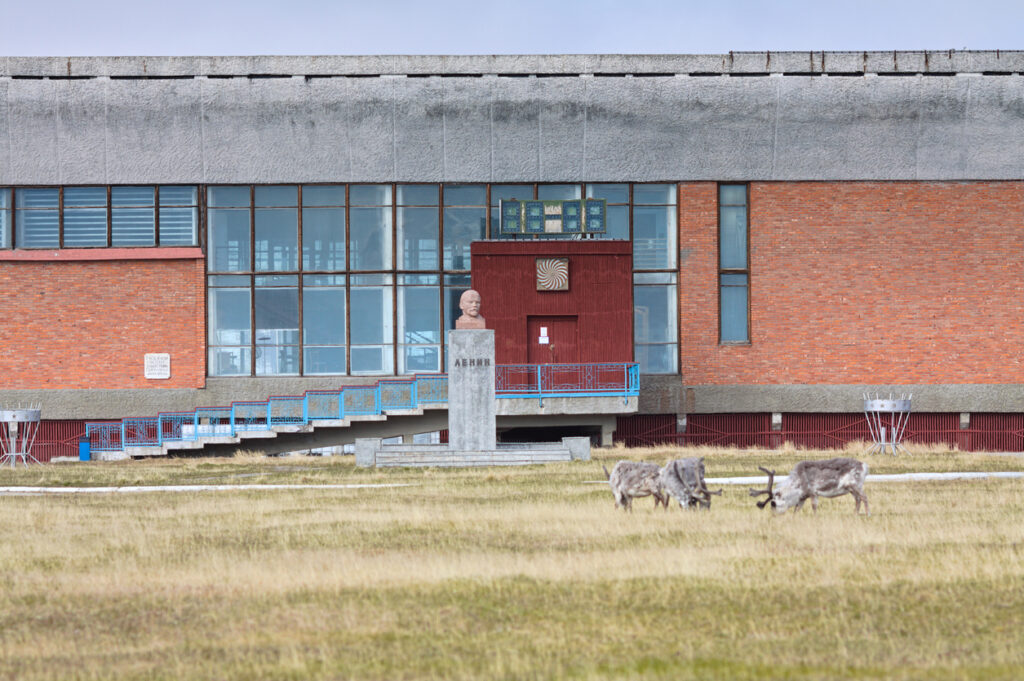 Abandoned city of Pyramiden, old coal mine