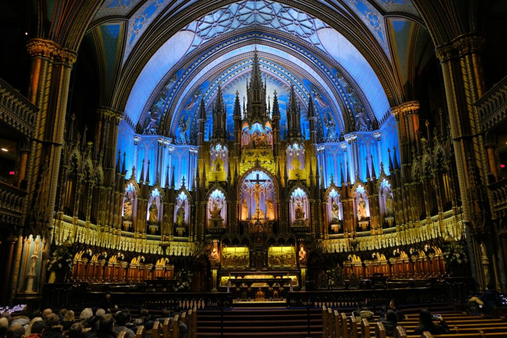 Interior da Basílica de Notre Dame - Montreal - Canadá