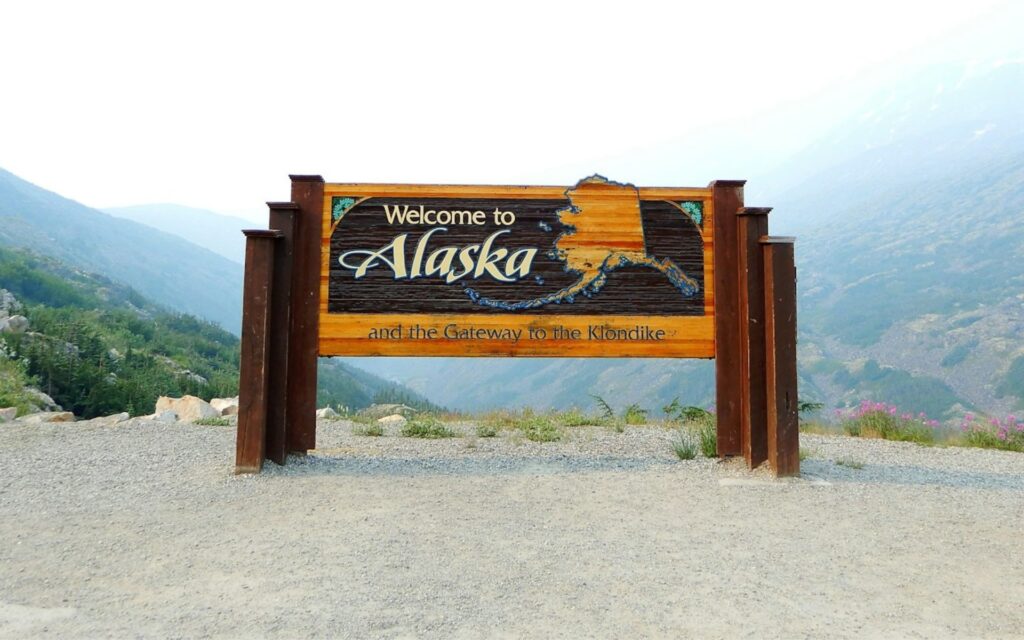 Placa Welcome to Alaska
