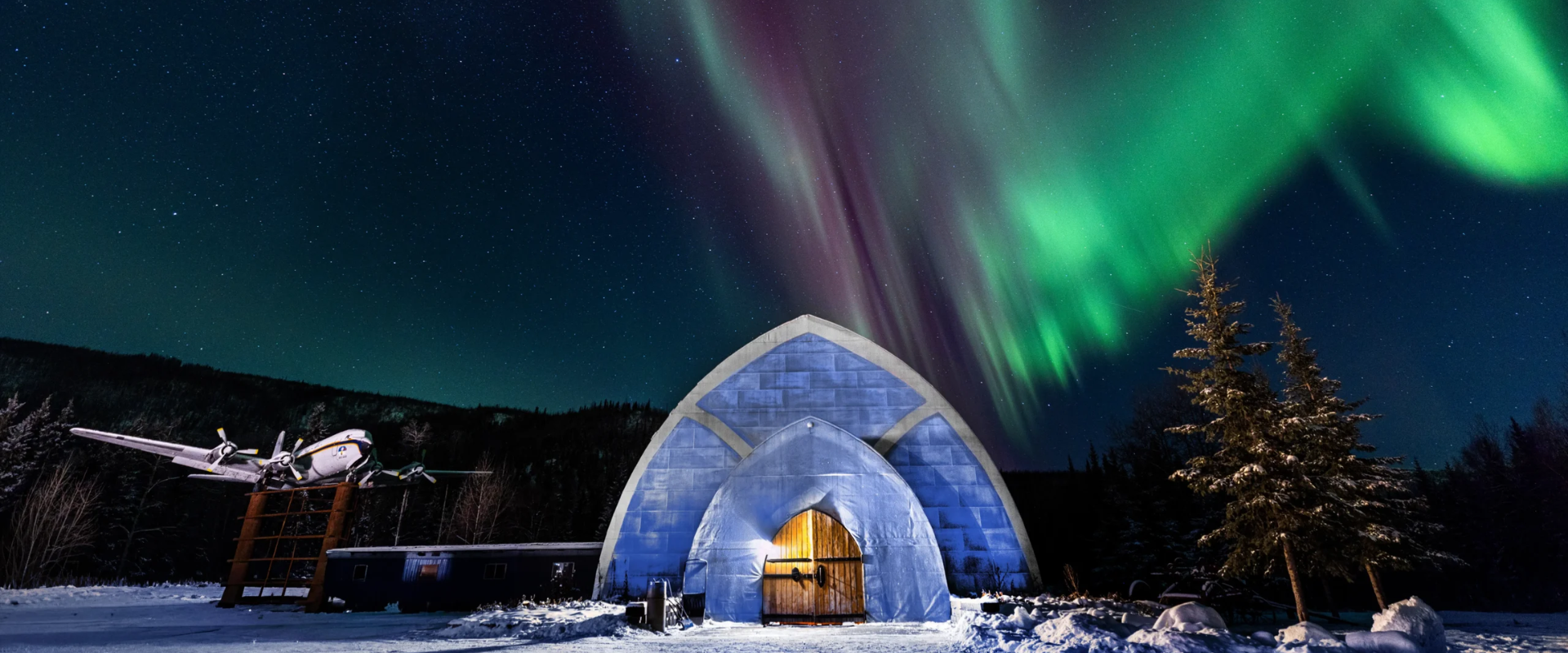 Aurora Boreal em Fairbanks Chena Resort