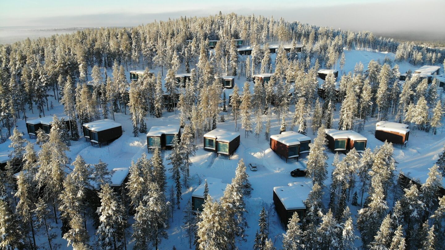 Hotel de cabanas de luxo na flroesta boreal - Rovaniemi - Finlândia