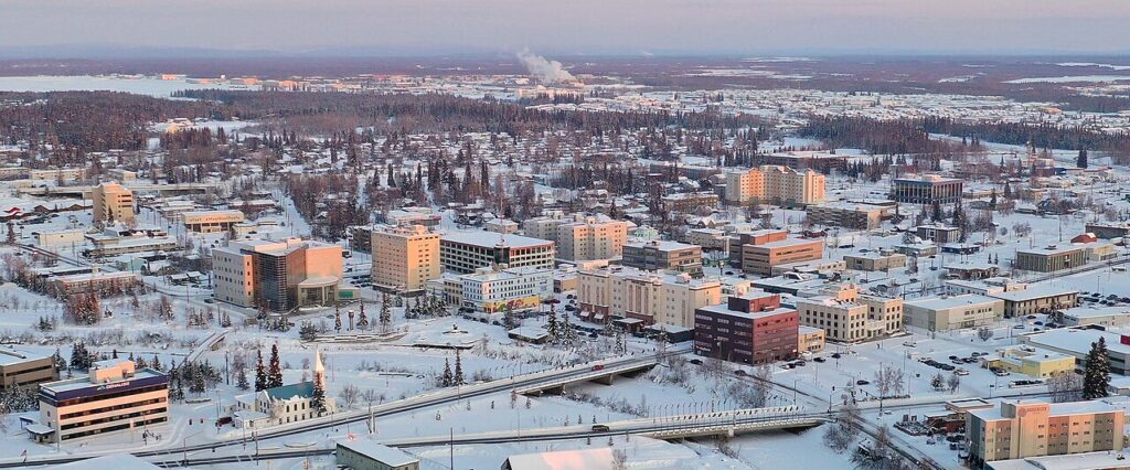 Vista aérea de Fairbanks - Alasca