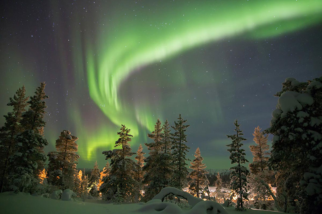 Aurora Boreal na região de Kiruna e Abisko